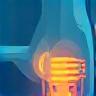 Pain management service icon showing relief solution